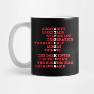 STEPHEN KING Titles Mug